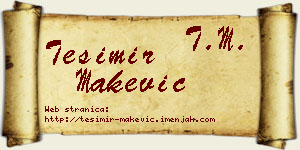 Tešimir Makević vizit kartica